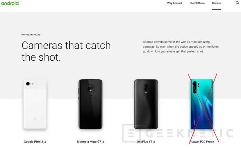 Geeknetic Google elimina al Huawei P30 Pro y al Mate X de la web oficial de Android 2