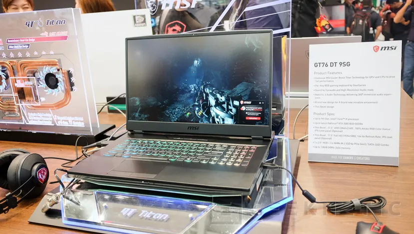 Geeknetic MSI integra todo un Core i9-9900K de sobremesa a 5 GHz en su portátil gaming GT76 Titan 1