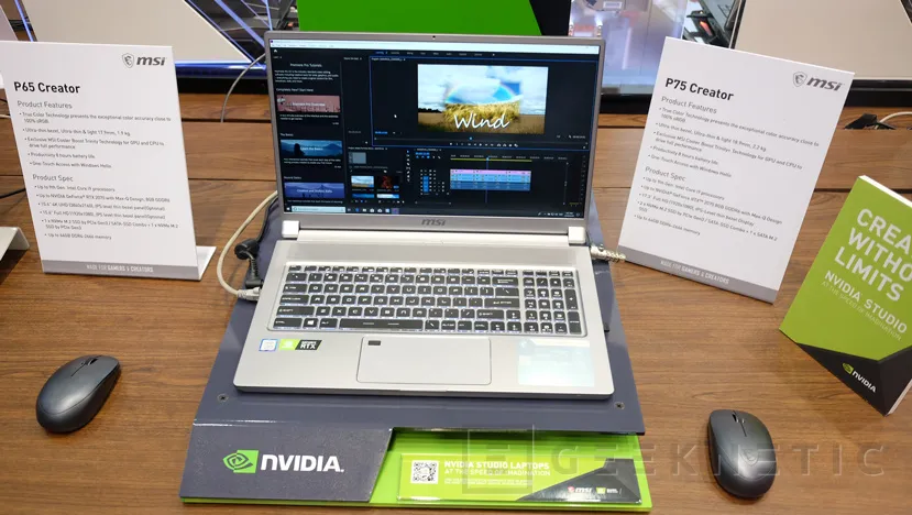 Geeknetic MSI actualiza sus portátiles profesionales P65 / P75 Creator entrando en el programa RTX Studio de nVidia 2