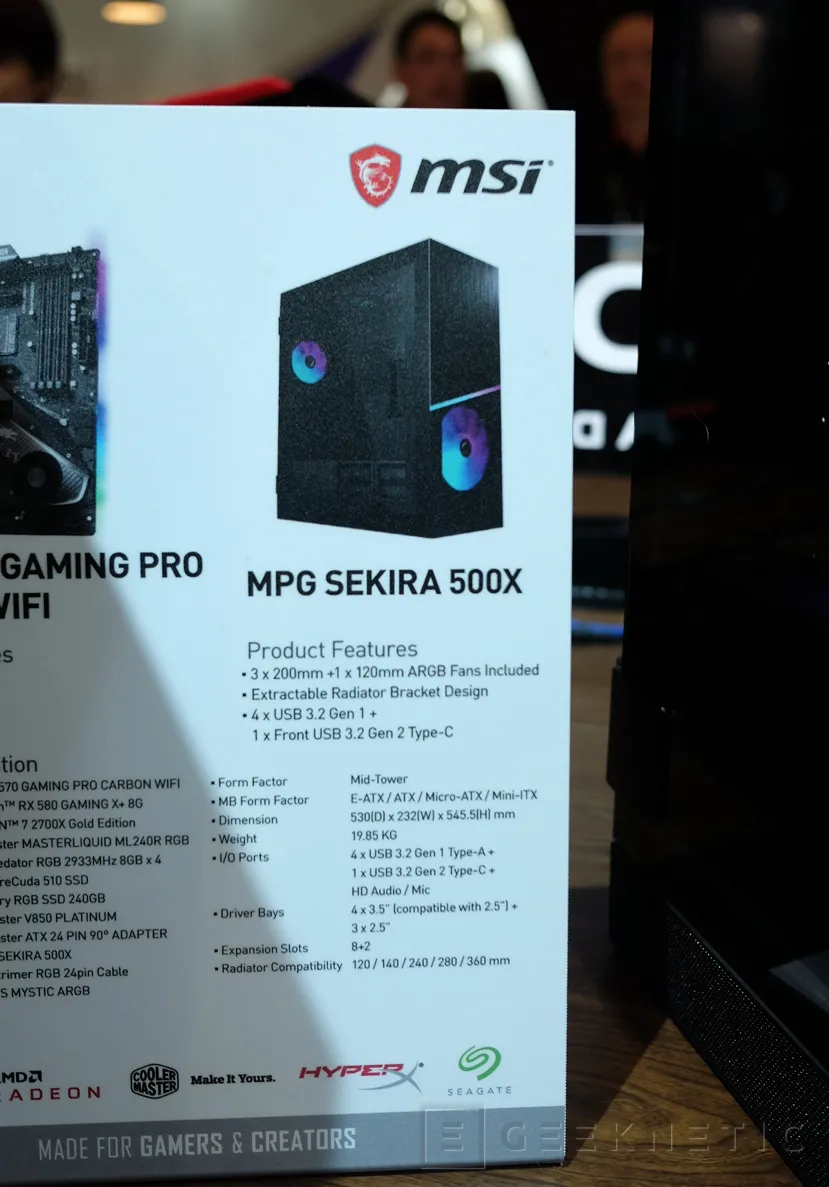 Geeknetic MSI presenta las semitorres Sekira 500X con gran capacidad de refrigeración, y la Harpe 300X para entornos silenciosos y cristal laminado 1
