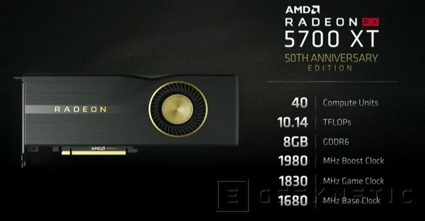 Geeknetic La edición 50 Aniversario de la AMD Radeon 5700 XT llegará a Europa 1