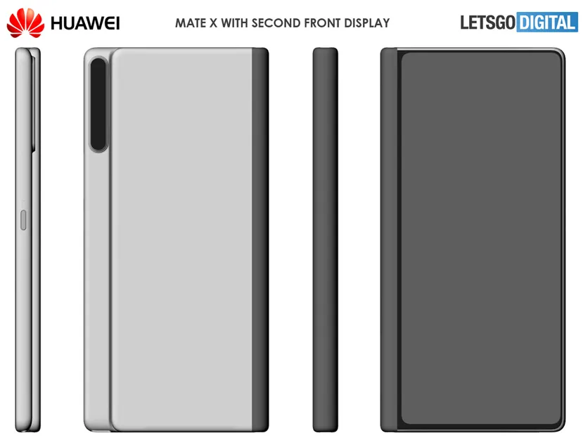 Geeknetic Una patente muestra el que sería el diseño del sucesor del Huawei Mate X 2