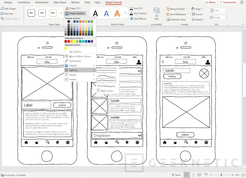 Geeknetic Sketchy Shapes llega a Word, Office y Powerpoint para ayudar a diseñadores 1