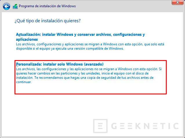 Geeknetic Cómo formatear Windows 10 21
