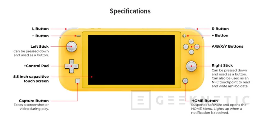 Geeknetic Nintendo anuncia la Switch Lite con controles no extraíbles e incompatible con pantallas externas por 200 Dólares 2