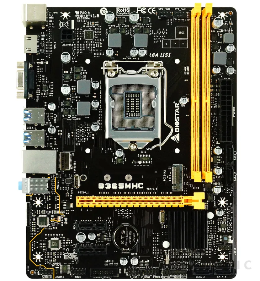 Geeknetic La placa base B365MHC de BIOSTAR ofrece buenas prestaciones con CPUs Intel Core de 8ª y 9ª generación en formato compacto micro ATX 2