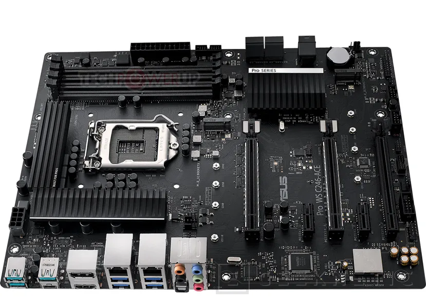 Geeknetic Asus desvela la placa base WS C246-ACE con chipset C246 y capacidad para soportar tanto procesadores Xeon como Intel Core de 8ª y 9ª generación 2