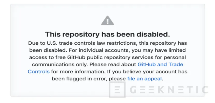 Geeknetic GitHub confirma que ha limitado cuentas de desarrolladores debido a la guerra comercial de Estados Unidos 1