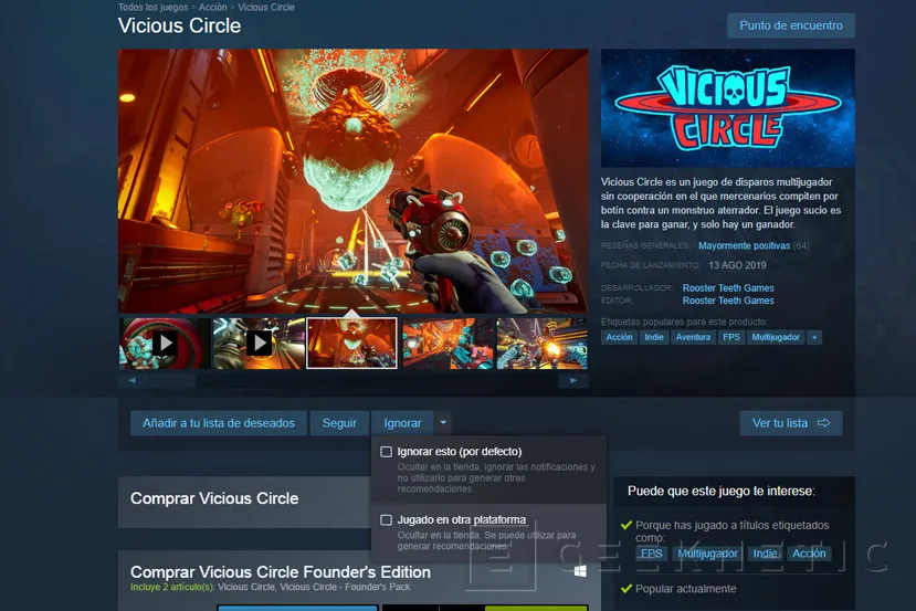Geeknetic Steam añade la opción “jugado en otra plataforma” para mejorar las recomendaciones de la tienda 1