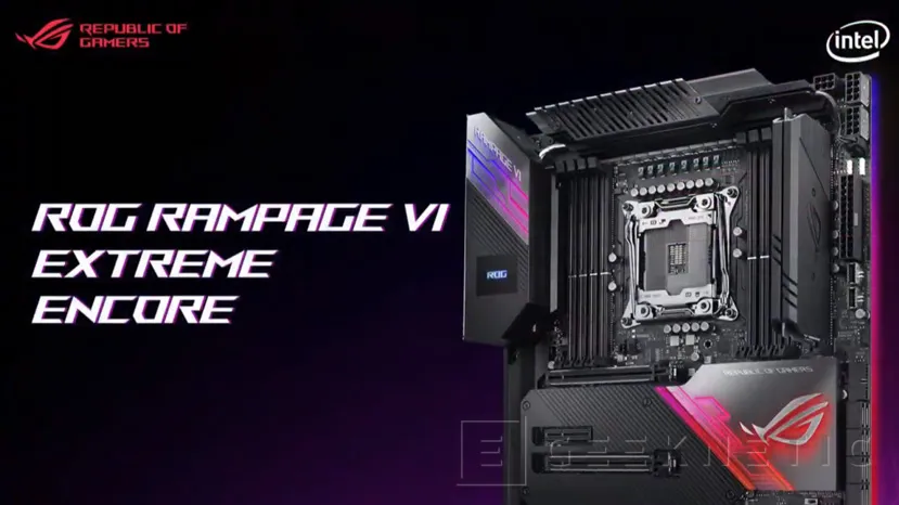 Geeknetic La ASUS ROG Rampage VI Extreme Encore llega con 16 fases VRM, pantalla OLED y conectividad WiFi y 10GbE 1