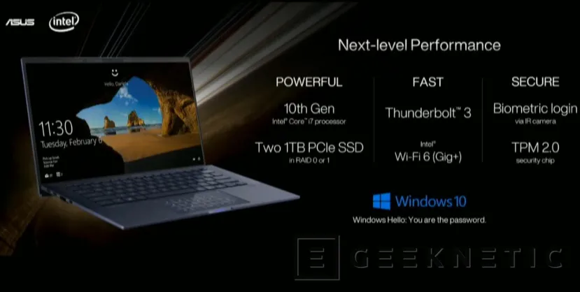 Geeknetic ASUS presume del portátil profesional de 14&quot;  más ligero del mundo, el ASUSPRO B9450 de 880 gramos con Intel Core de 10º gen 2