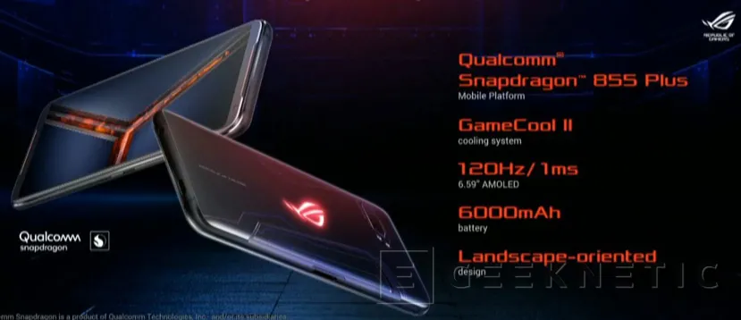 Geeknetic El ROG Phone II llega a Europa con el Snapdragon 855 Plus, pantalla AMOLED a 120Hz y 6000mAh de batería por 899 euros 1