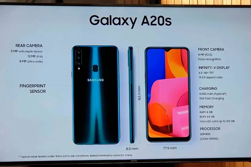 Geeknetic Anunciado el Samsung Galaxy A20S con 6,5 pulgadas, triple cámara trasera y 4000 mAh por 193 Euros 2