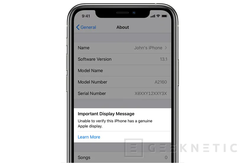 Geeknetic Los nuevos iPhone 11 notificarán al usuario si la pantalla del dispositivo no es original 1