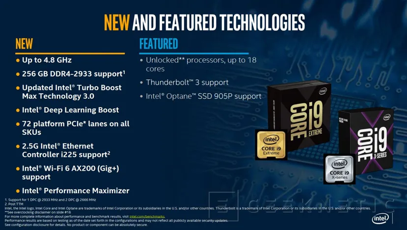Geeknetic Intel rebaja drásticamente los precios de los Cascade Lake-X para competir con AMD, se presentarán el 7 de octubre 2