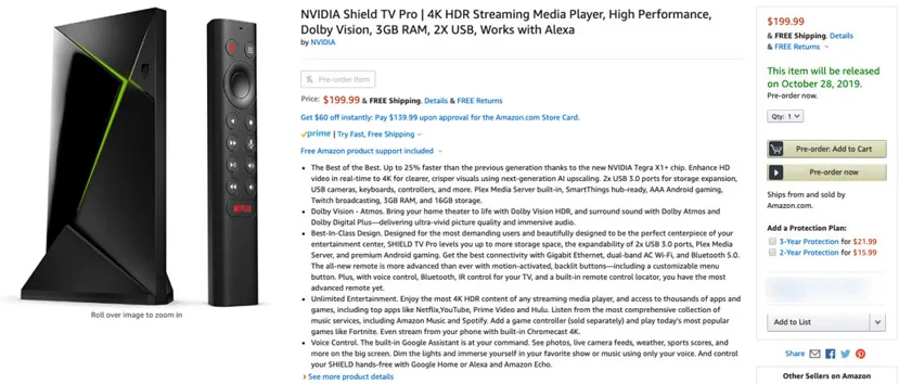 Geeknetic Las nuevas NVIDIA Shield TV Pro aparecen brevemente en Amazon con un 25% más de rendimiento 1