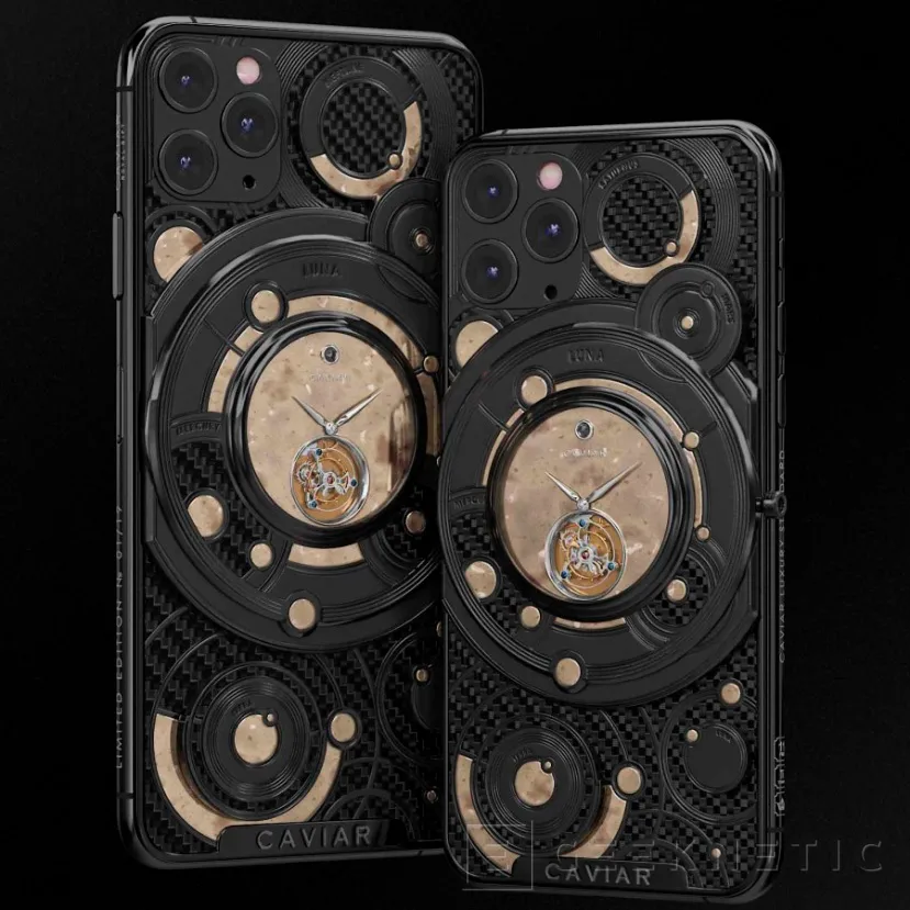 Geeknetic Caviar ofrece el iPhone 11 con medio Kg de oro o bien con piedra de distintos cuerpos celestes 2