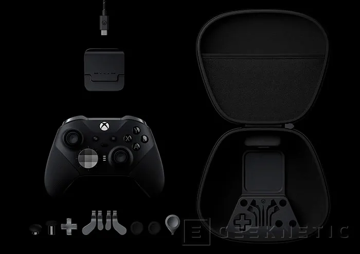 Geeknetic El Elite Xbox Wireless Controller Series 2 viene con gatillos, joysticks, crucetas y palancas personalizables e intercambiables 3
