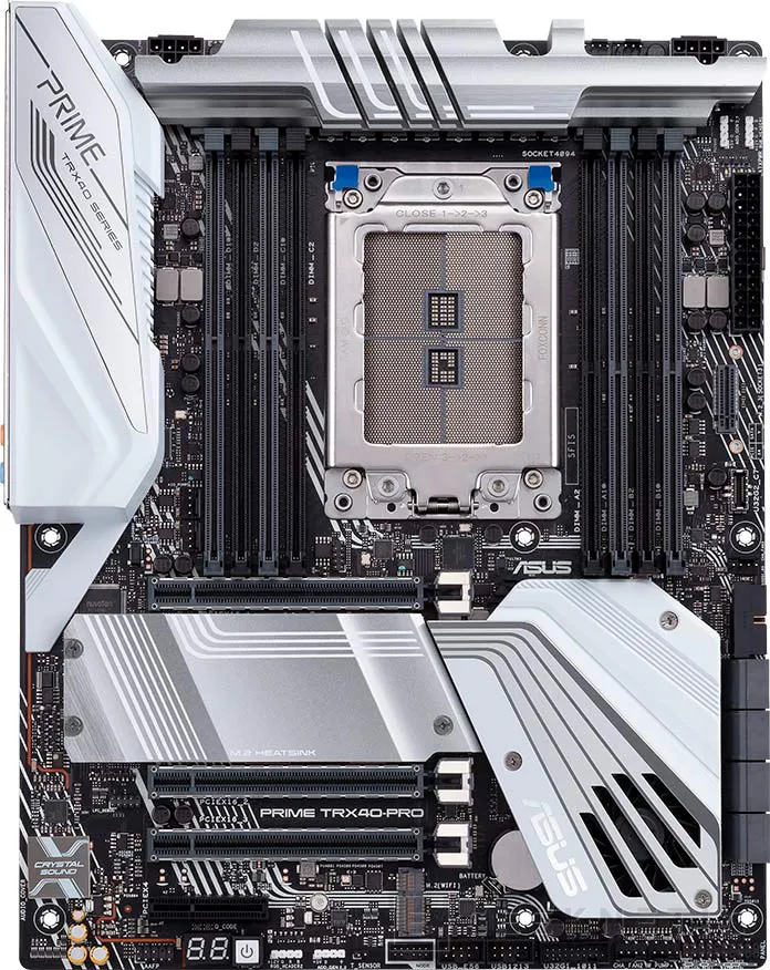 Geeknetic La propuesta de ASUS para los AMD Threadripper 3ª Gen son tres placas base con el chipset AMD TRX40 3