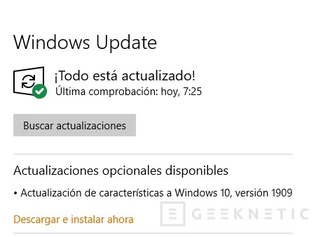 Geeknetic Ya puedes actualizar a la versión Windows 10 1909 de noviembre con mejoras de rendimiento para CPUs 2