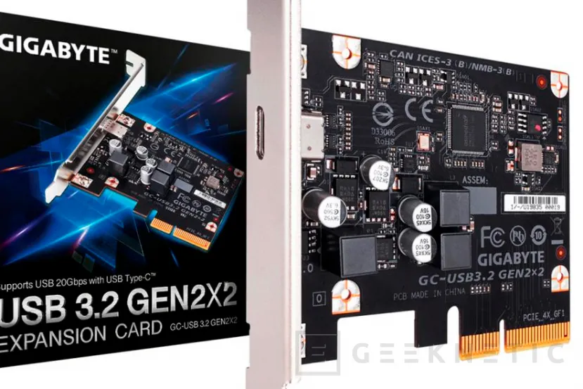 Geeknetic Gigabyte anuncia la primera tarjeta de expansión PCIe a USB 3.2 de 20 Gbps  del mercado 1