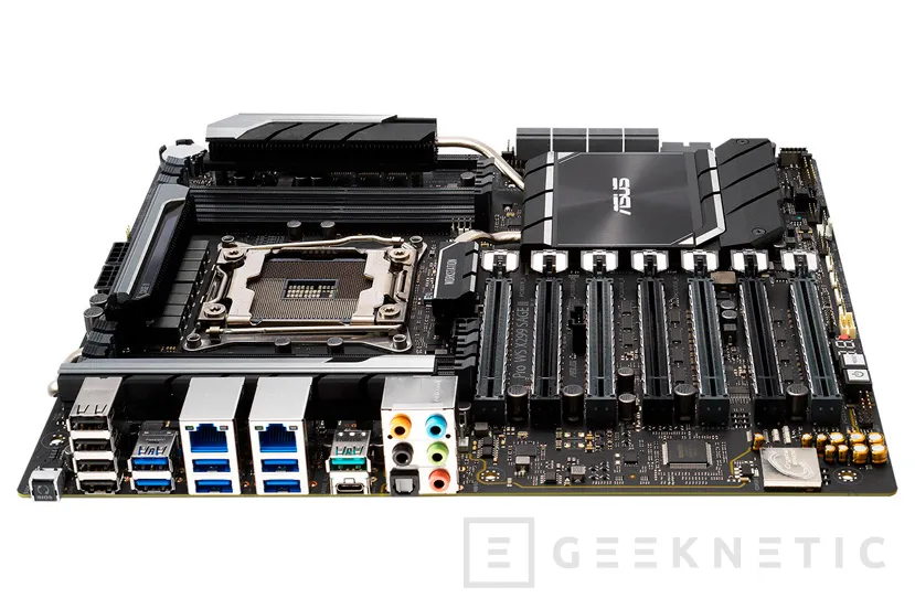 Geeknetic Asus lanza la placa base Pro WS X299 SAGE II para Cascade Lake-X con 8 fases de alimentación VRM y 7 PCIe x16 3