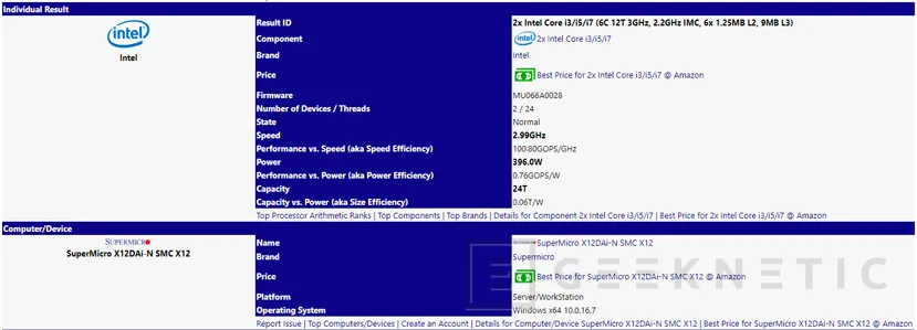 Geeknetic Un desconocido procesador Intel con una arquitectura nueva aparece en la base de datos de SiSoftware Sandra 1