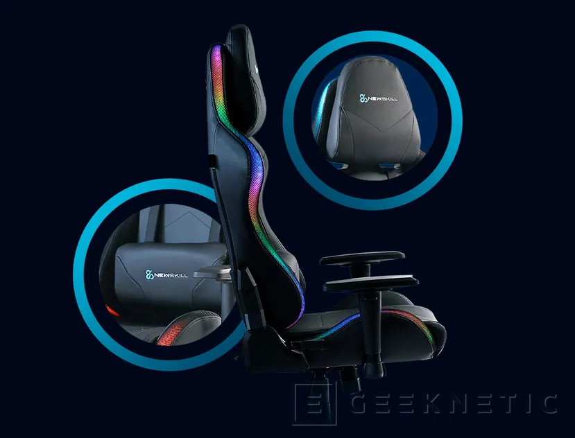 Geeknetic Newskill presenta Kitsune RGB V2, una silla gaming con múltiples modos de iluminación RGB por 199,95 euros 3