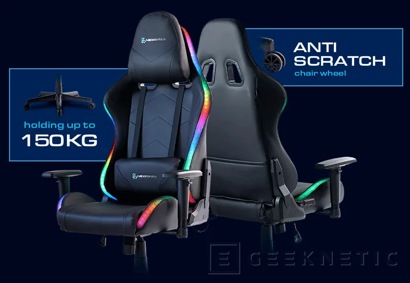 Geeknetic Newskill presenta Kitsune RGB V2, una silla gaming con múltiples modos de iluminación RGB por 199,95 euros 4