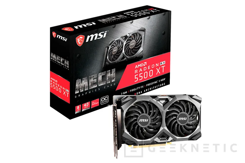 Geeknetic MSI anuncia sus Radeon RX 5500 XT GAMING y MECH Series con diseños personalizados y un ligero overlock 1