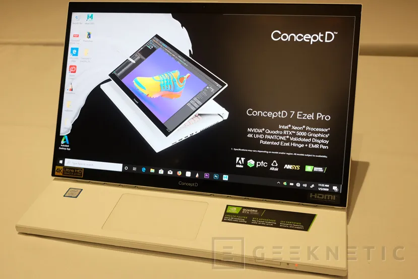 Geeknetic Acer ConceptD 7 Ezel Pro: toda la potencia de un ordenador profesional en un portátil convertible RTX Studio con panel táctil IPS 4K  1