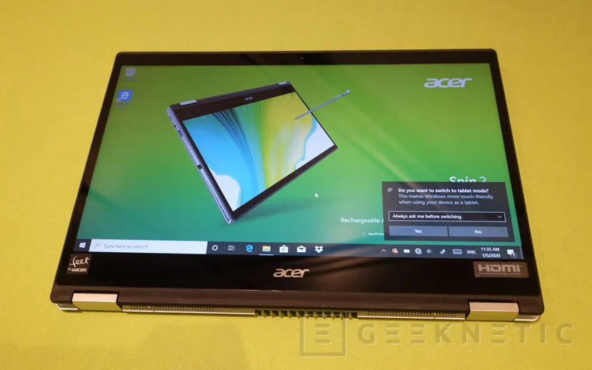 Geeknetic Acer Spin es el nuevo convertible de 14.9 mm que incluye el Acer Active Stylus con tecnología de Wacom 8