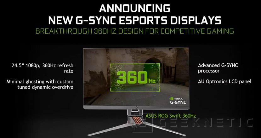 ASUS ROG Swift 360 el primer monitor del mundo con G Sync eSports