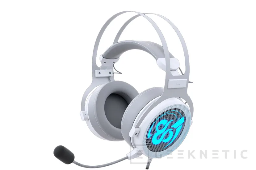 Geeknetic Drivers de 53 mm y acabados blancos con RGB en los  nuevos auriculares Newskill Kimera V2 Ivory 1