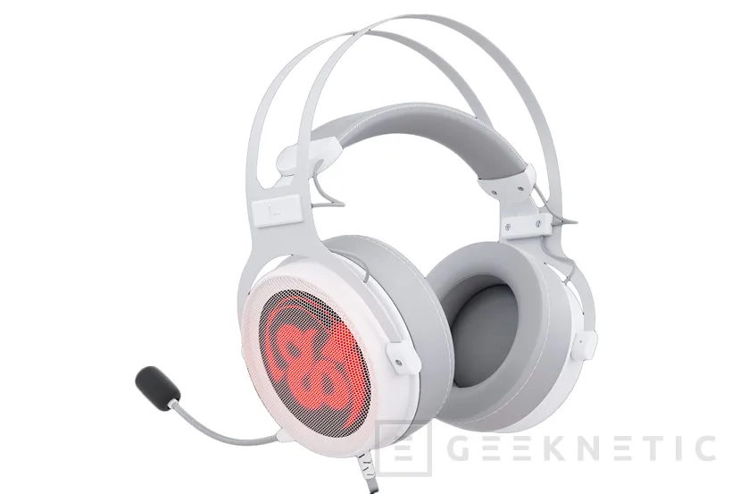 Geeknetic Drivers de 53 mm y acabados blancos con RGB en los  nuevos auriculares Newskill Kimera V2 Ivory 2