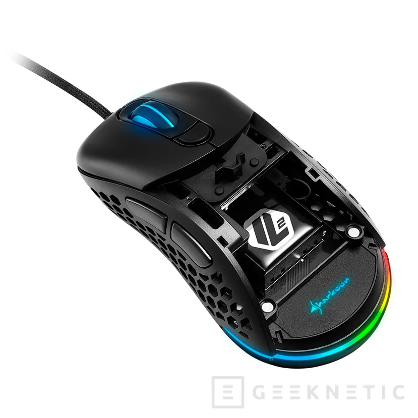 Geeknetic Sharkoon Light² 200, un ratón con iluminación RGB y diseño ultraligero de tan solo 62 gramos 2