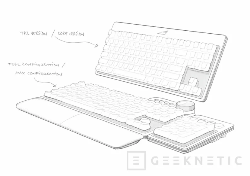 Geeknetic Mountain deja ver los primeros detalles de su teclado Everest con diseño modular y versión TKL 1