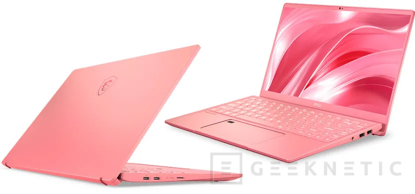 Geeknetic MSI tiñe de rosa su portátil Limited Edition Rose Pink Prestige 14 con panel 4K o FHD 1