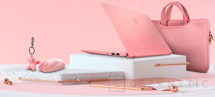 Geeknetic MSI tiñe de rosa su portátil Limited Edition Rose Pink Prestige 14 con panel 4K o FHD 2