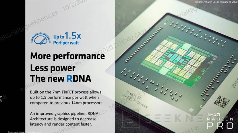 Geeknetic AMD renueva su gama media de gráficas profesionales con la nueva Radeon Pro W5500 con arquitectura RDNA por 399 dólares 1