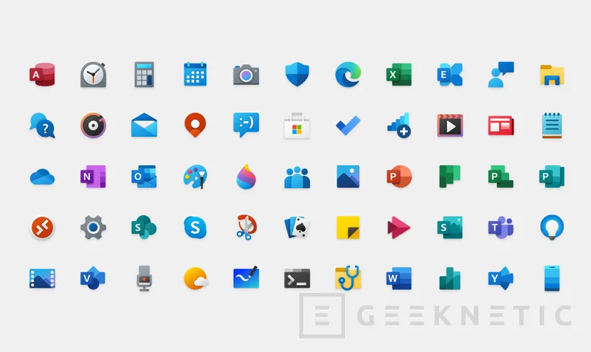 Geeknetic Microsoft rediseña los iconos de Windows 10 con un estilo Material Design 1