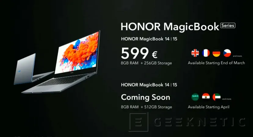 Geeknetic Los portátiles Honor MagicBook con CPU AMD Ryzen 5 3500U llegan a Europa por 599 euros 4
