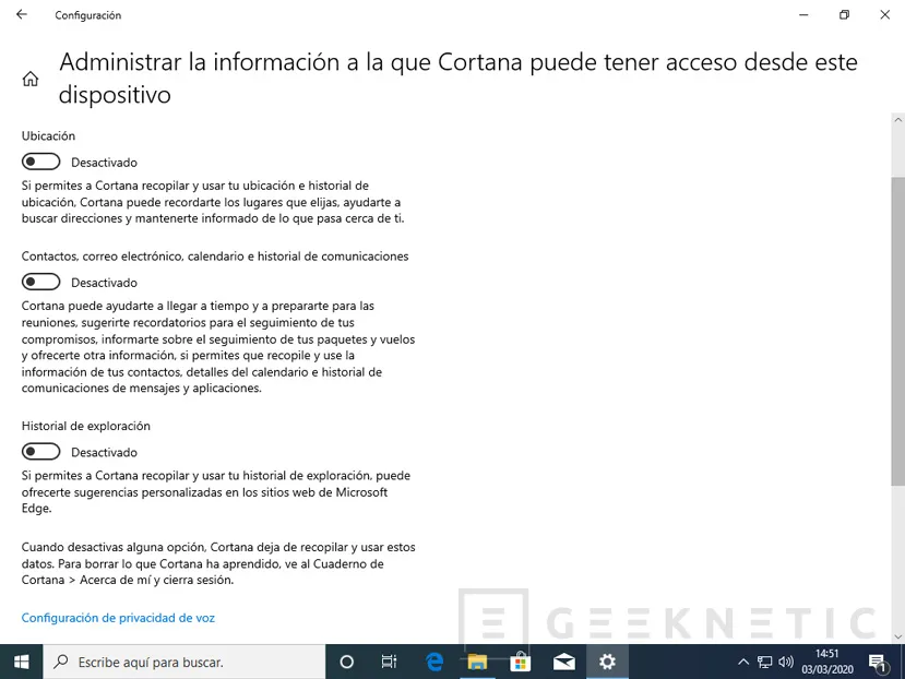 Geeknetic Cómo desactivar Cortana en Windows 10 3