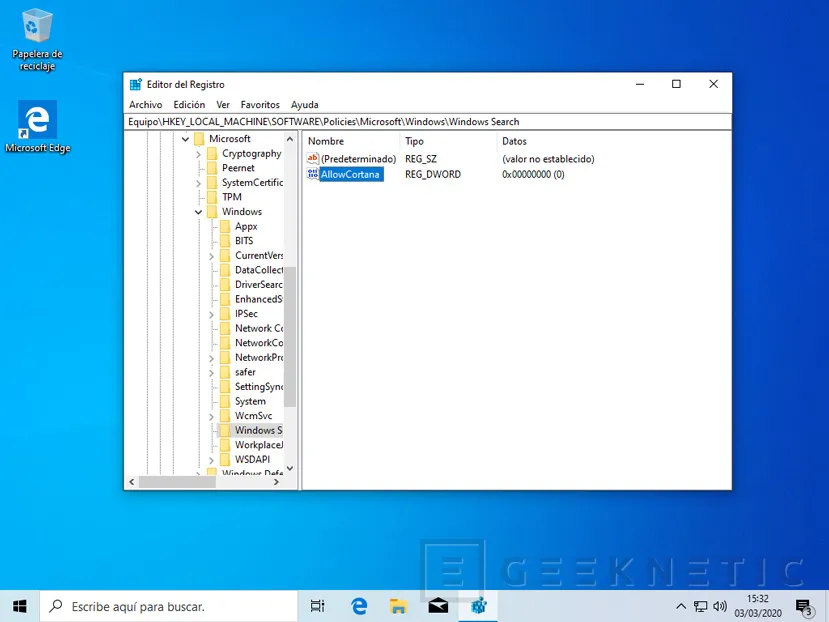 Geeknetic Cómo desactivar Cortana en Windows 10 5