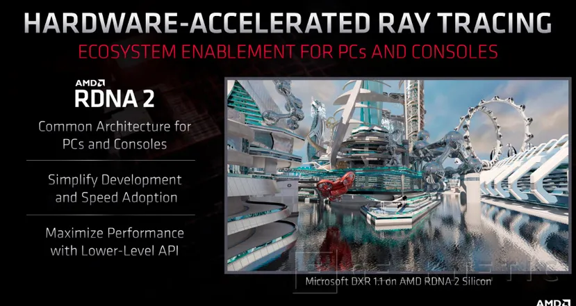 Geeknetic Las gráficas AMD RDNA 2 soportarán raytracing por hardware en PC y consolas 1