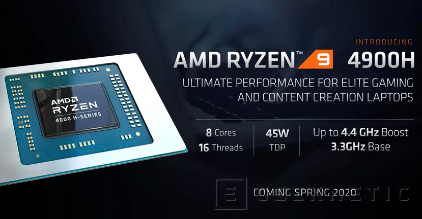 Geeknetic El AMD Ryzen 9 4900H lidera la nueva gama de procesadores AMD para portátiles gaming de alto rendimiento 4