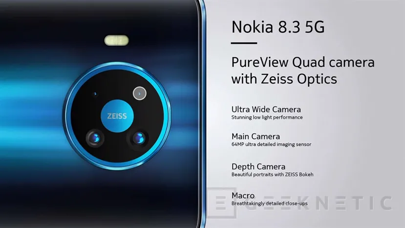 Geeknetic El nuevo Nokia 8.3 llega al mercado con conectividad 5G, pantalla de 6.8 pulgadas y lentes Zeiss 2