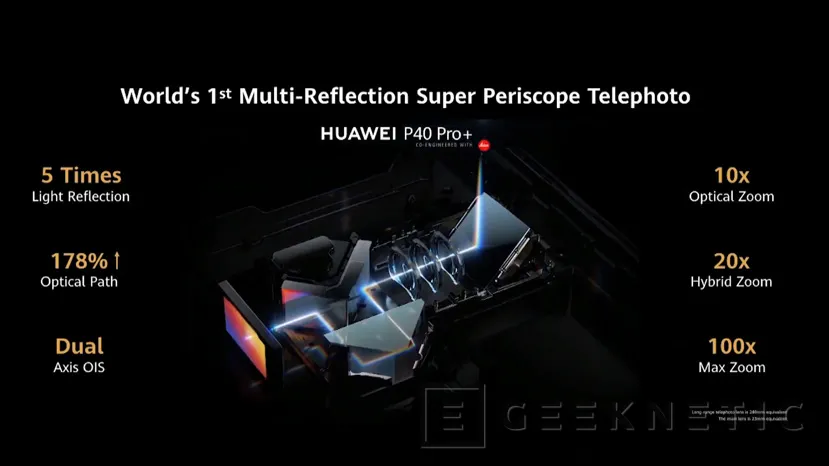 Geeknetic El Huawei P40 Pro Plus llega al mercado con un sistema de cinco cámaras con doble zoom y pantalla con cuádruple curva 5