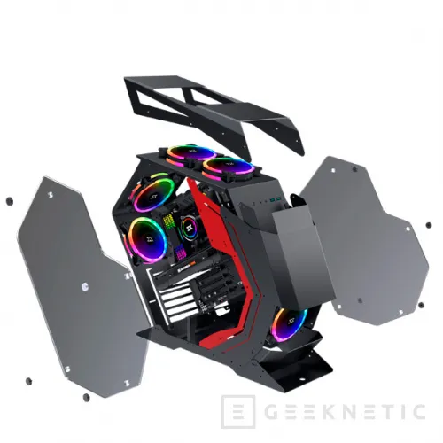 Geeknetic Xigmatek Perseus, una caja con aspecto futurista y capacidad para 6 ventiladores de 120mm 2