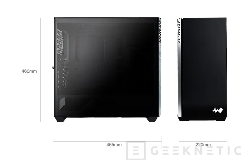 Geeknetic La semitorre In Win 216 con cristal templado y aluminio pulido puede albergar placas E-ATX y tres radiadores 3